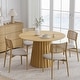 preview thumbnail 13 of 41, Solid Wood Round Dining Table for 4-8 People Nordic style