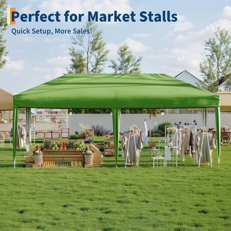 10X20 Pop Up Canopy Tent with 4 Sidewalls for Events, Parties, Camping