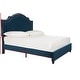 preview thumbnail 5 of 7, SAFAVIEH Theron Velvet Home Accent, Navy, Traditional