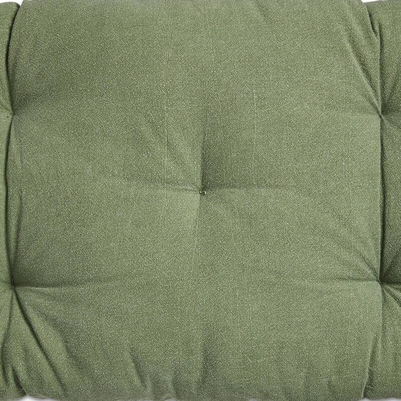 40"x26" Green Cotton Yarn Dyed Stone Wash with Handles Accent Decorative Throw Pillow Poly Filled Insert Rectangle able