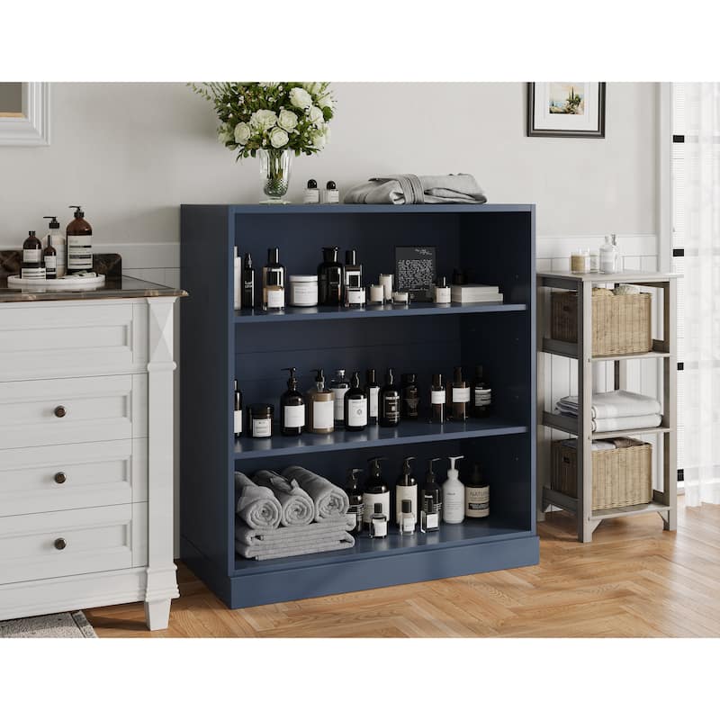 Palace Imports 100% Solid Wood 32" Bathroom Cabinet with Adjustable Shelves - Antique Blue