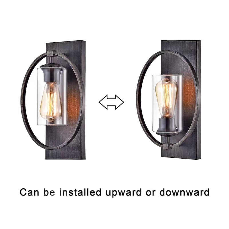 Anastasia Single Light Wall Sconce with Clear Glass Shade