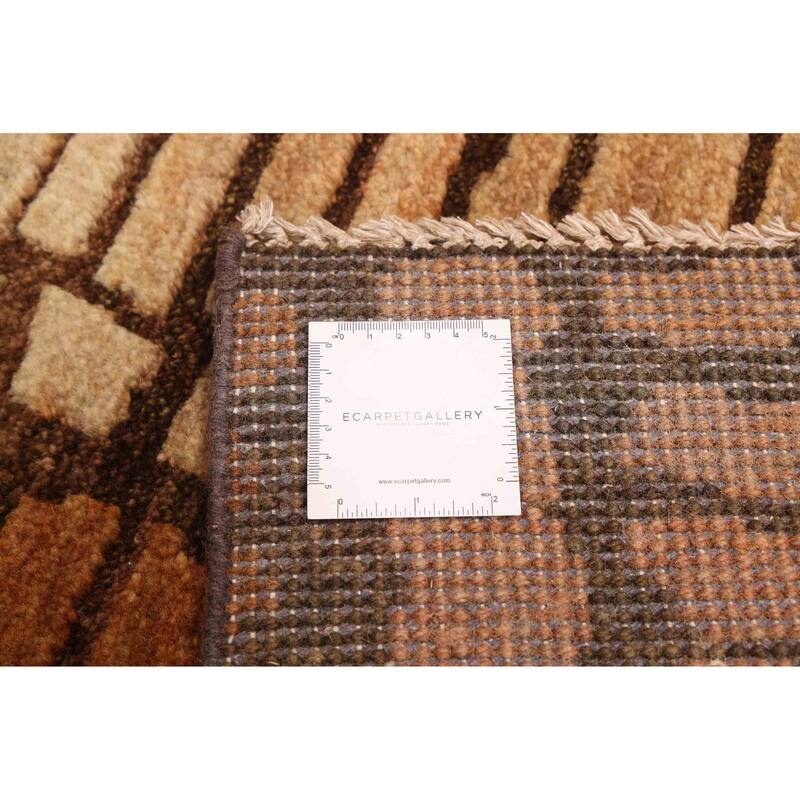 ECARPETGALLERY Hand-knotted Tangier Brown Wool Rug - 8'2 x 9'9