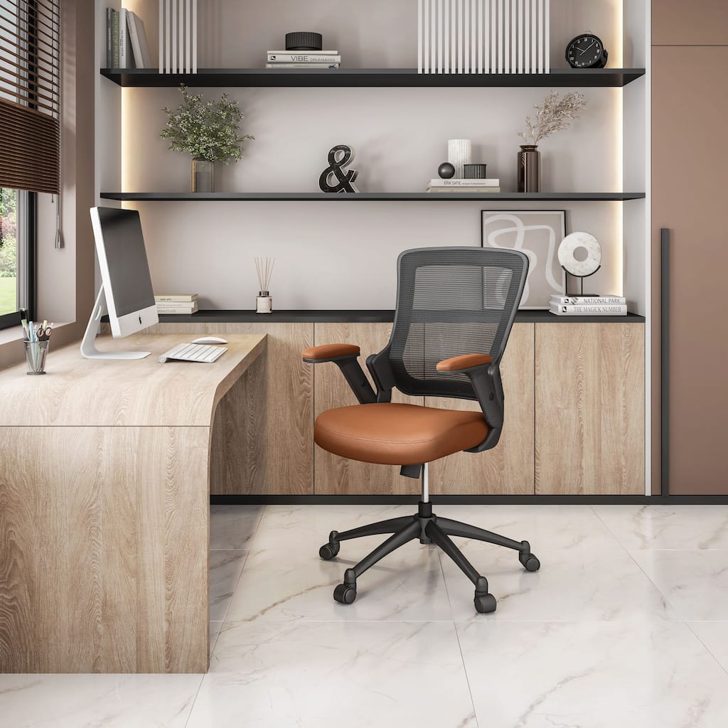 Ergonomic Mid-Back Mesh Task Chair with Adjustable Seat, Reclining Function, and Height-Adjustable Armrests for Office Comfort