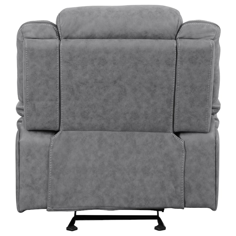 Higgins Overstuffed Upholstered Glider Recliner