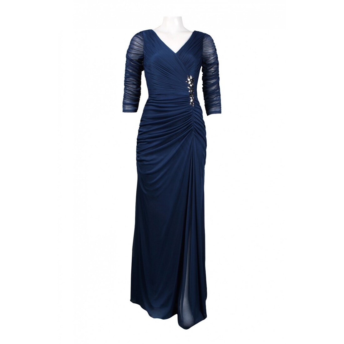 adrianna papell chiffon overlay dress