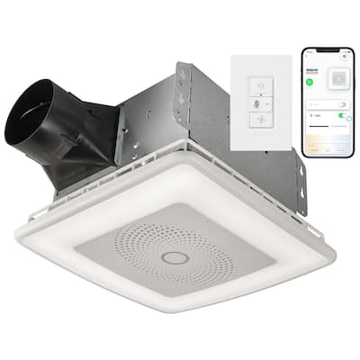 Broan VC110CCT 110 CFM 1.5 Sone Ceiling Mounted Voice Control Bath Fan