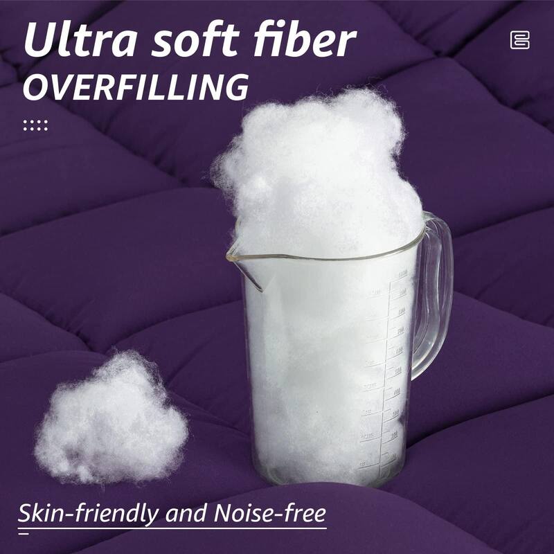 All Season Ultra Soft Fiber Machine Washable Quilted Comforter/Duvet Insert with Corner Tabs Comforter