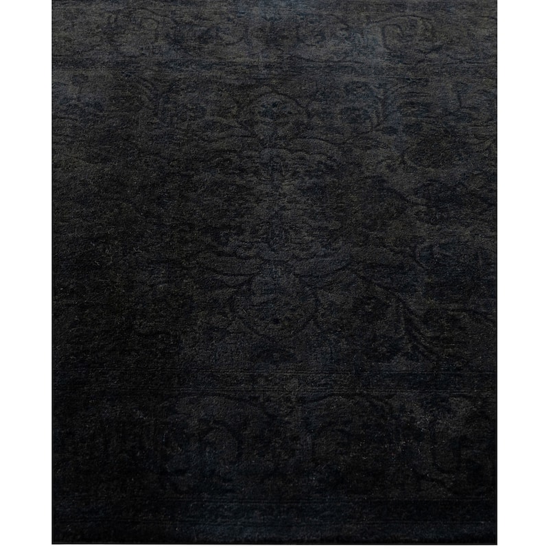 Overdyed One-of-a-Kind Hand-Knotted Area Rug - Black - 3' 2" x 5' 4"