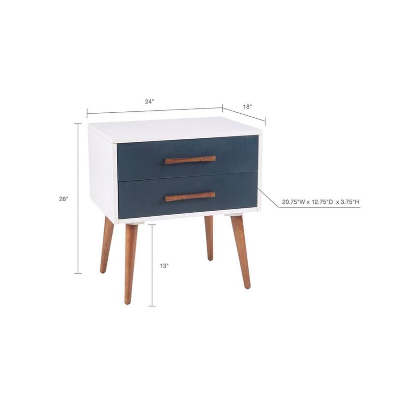 Nightstand with 2 Drawers