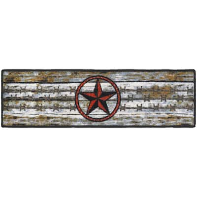 Cozy Cabin Barn Star Tread Non Skid Lodge Stair Treads 9"x30"