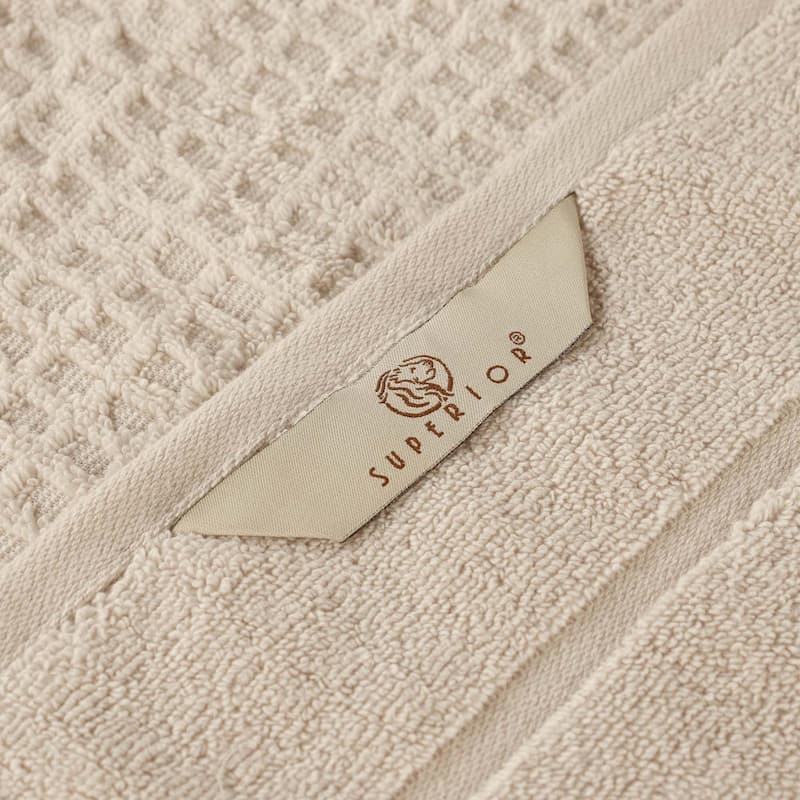 Superior Napa Zero Twist Cotton Soft Waffle Bath Sheet Set of 2
