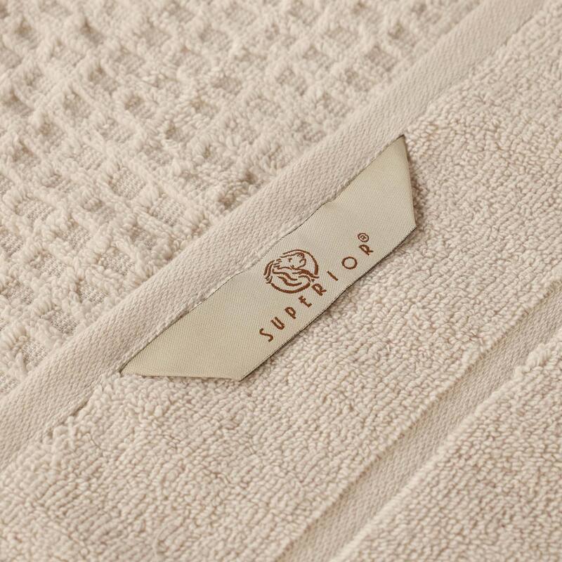 Superior Napa Zero Twist Cotton Soft Waffle Bath Towel Set of 3