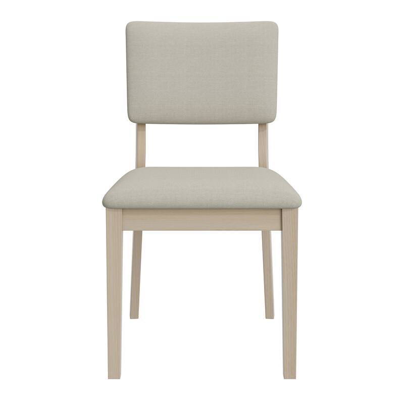 Dining Chair in Gray with White Wash Color Solid Wood Legs (set of 2)