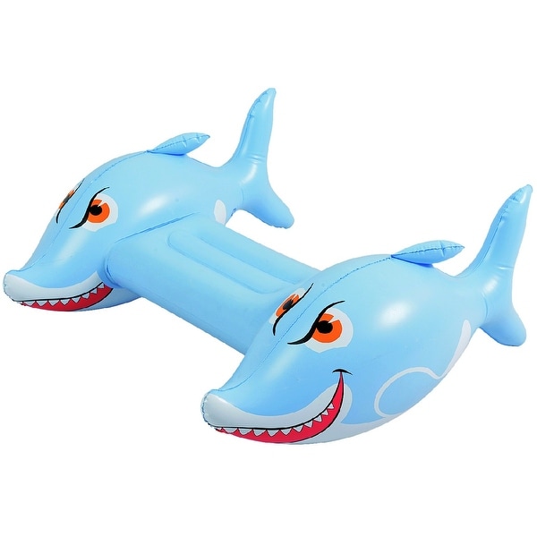 34" Blue and White Shark Children's Inflatable Swimming Pool Kickboard