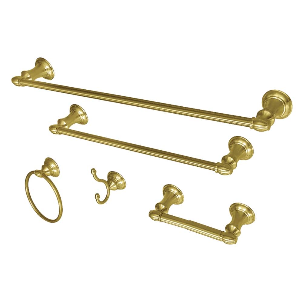 Provence 5-Piece Bathroom Accessory Set in Brushed Brass