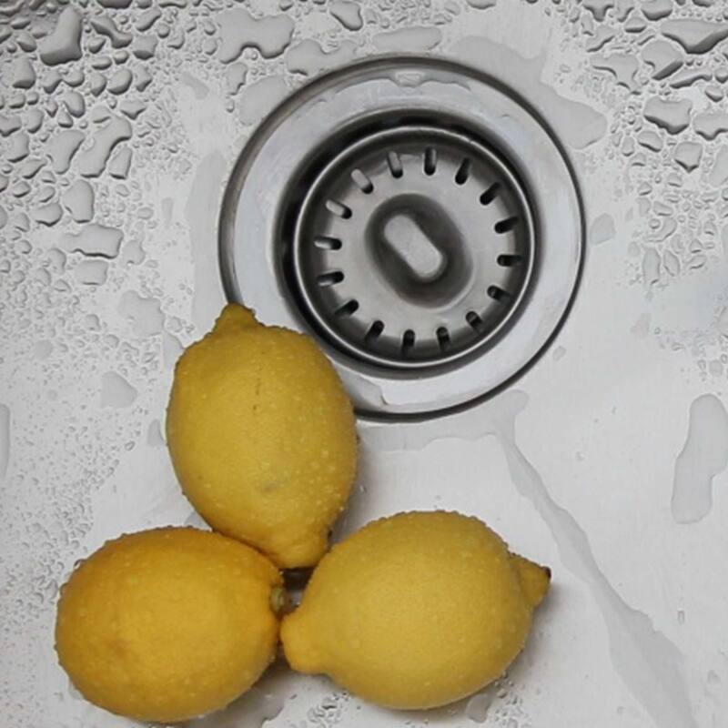 STYLISH 3.5 Inch Stainless Steel Kitchen Sink Strainer with Removable Basket - Fits Standard 3.5" drain Opening. - Brushed Stainless Steel