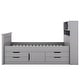 preview thumbnail 11 of 22, Twin Size Captain Platform Bed Frame with Storage Bookcase Headboard and 4-Drawers, Adjustable Storage Shelves, Grey