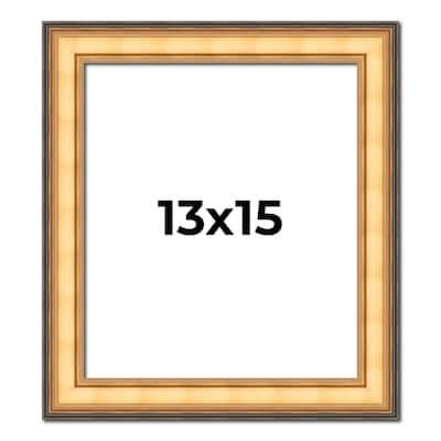 13x15 Frame Gold Plein Aire Solid Wood Picture Frame Width 2 Inches |