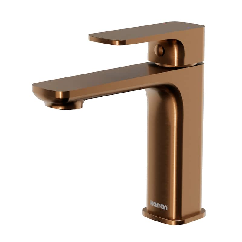 Karran Venda KBF510 Single-Handle Single Hole Basin Bathroom Faucet with Matching Pop-up Drain