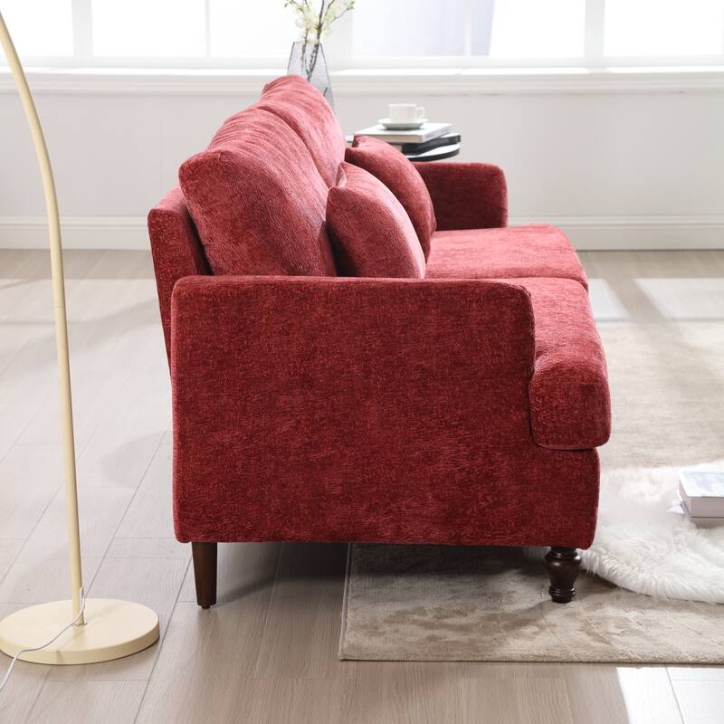 Modern chenille Fabric Loveseat