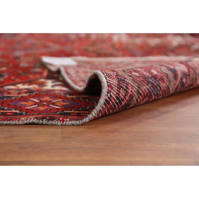 Hand Knotted Oriental 100% Wool Carpet Traditional Medallion Red Heriz Area Rug - 11' 11'' X 8' 10''