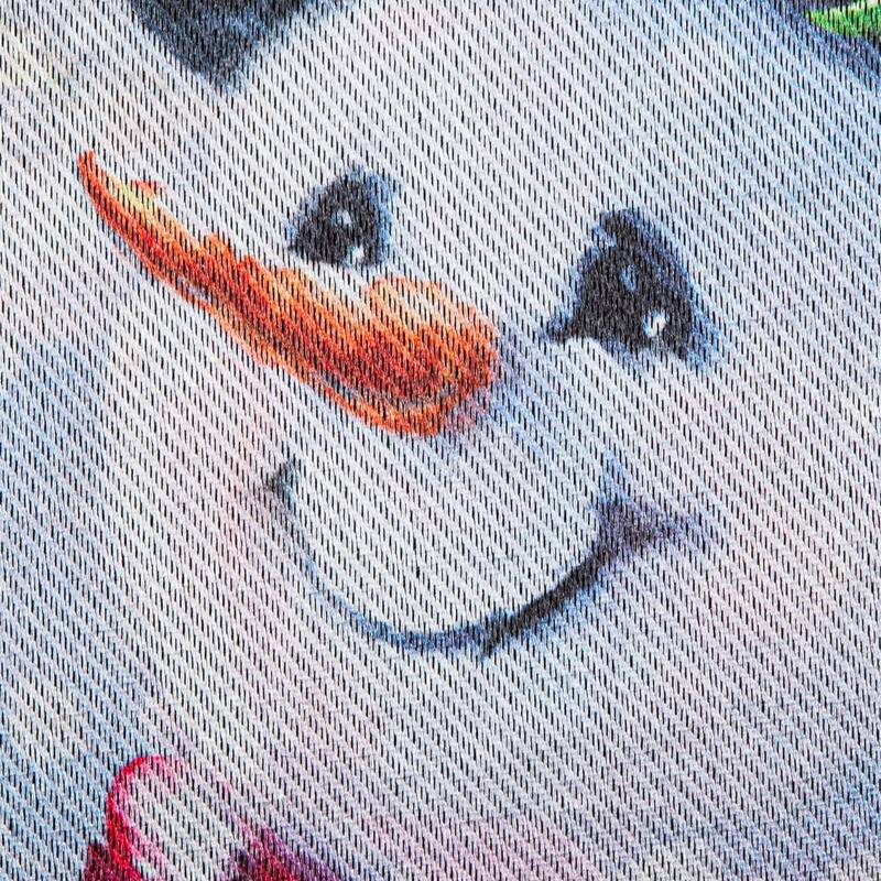 Cottage in the Snow Garden Lustre Flag - Multi - Color