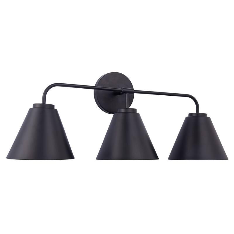 Modern Loft Lantern 3-Light Black Vanity Light - 25.4"L x 7"W x 10.5"H