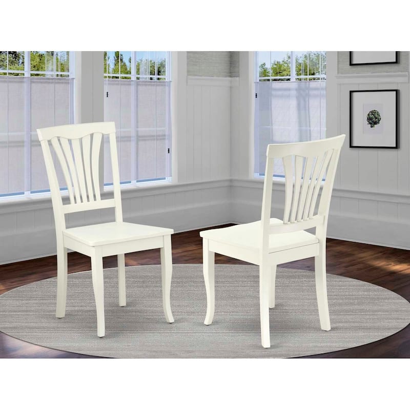 Dining Chair with Wood Seat and Linen White Finish, Contemporary Accent Seating - 18