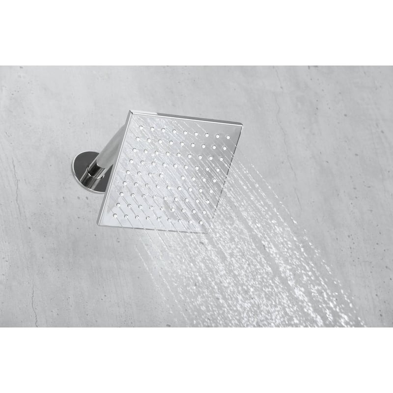 chrome 20 inch rain LED shower heads 3 way thermostatic shower system with regular shower head - 7'6" x 10'9"