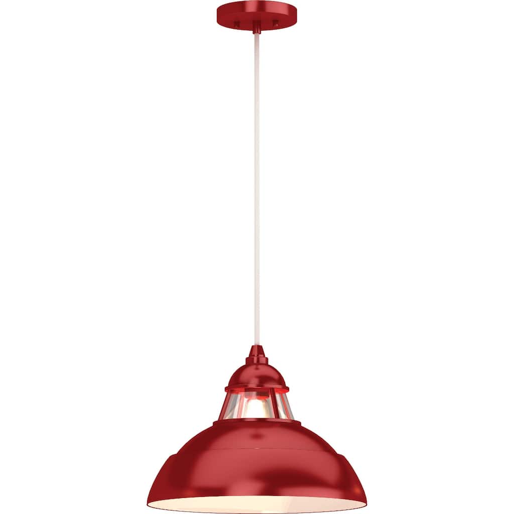Volume Lighting 1-Light Red Hanging Pendant