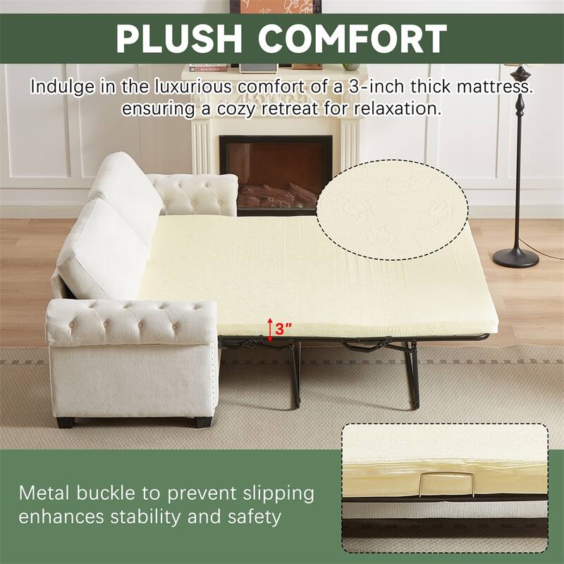 Convertible Sleeper Sofa Bed,2-in-1 Pullout Sofa Bed,Sleeper Sofa Bed