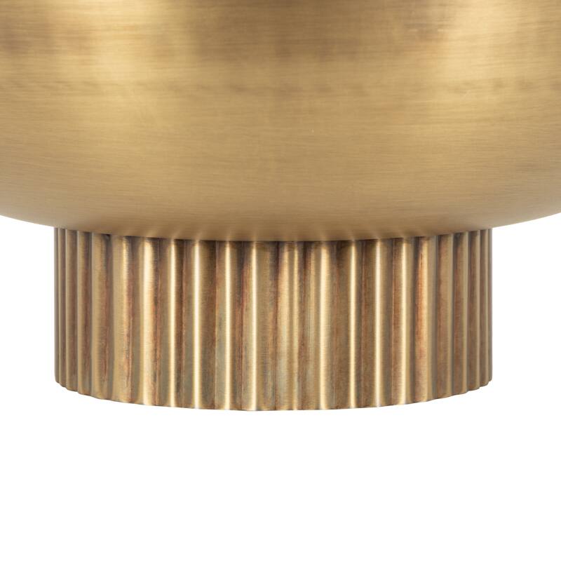 Kate and Laurel Rooks Ribbed Metal Bowl