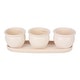preview thumbnail 21 of 31, White Square Ceramic Small Planter (Set of 3) Cream Round