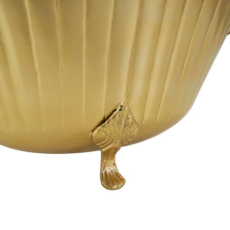 Gold Metal Indoor Outdoor Planter (Set of 2)