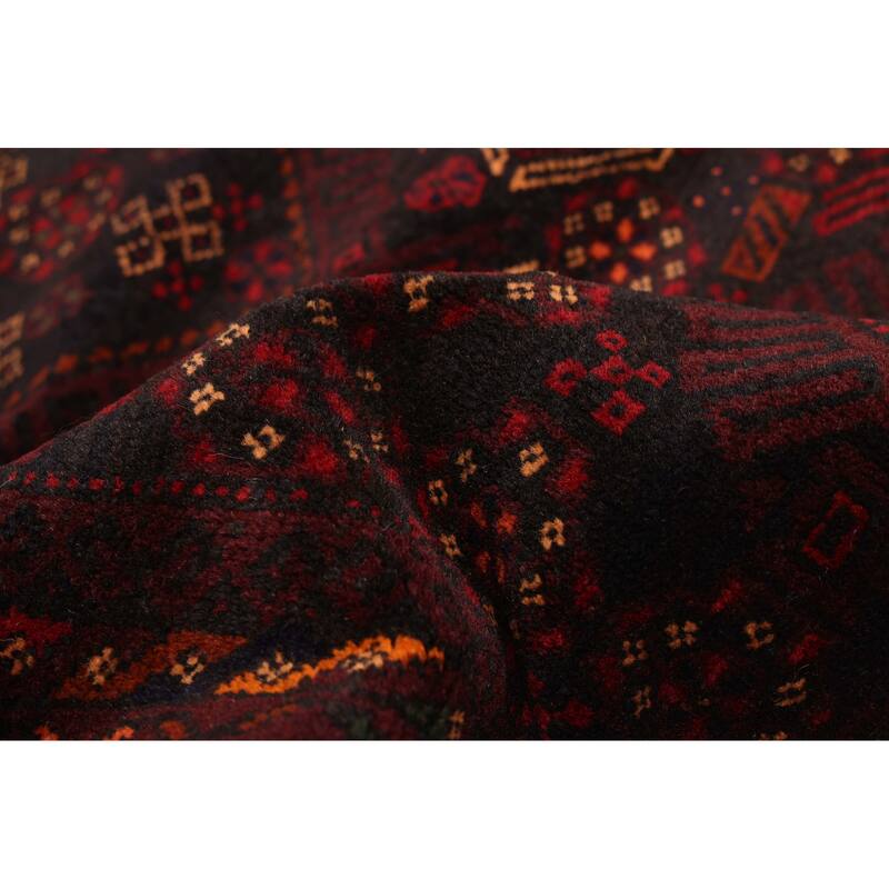 ECARPETGALLERY Hand-knotted Teimani Black, Dark Brown Wool Rug - 3'8 x 6'7