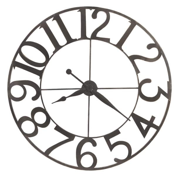 slide 1 of 1, Howard Miller Felipe Grey 49-Inch Oversized Wrought Iron Wall Clock