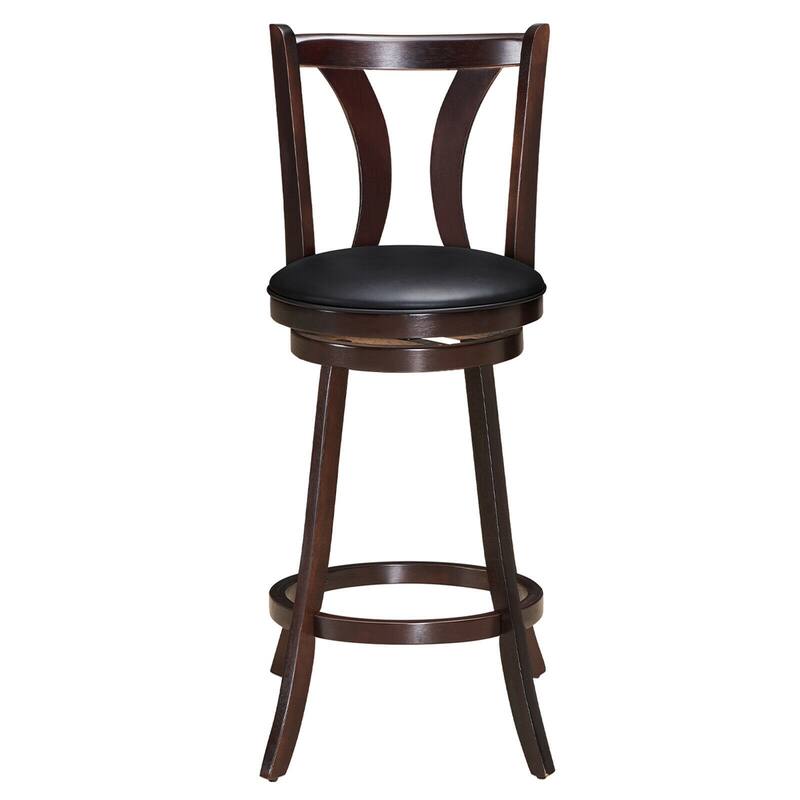 Gymax Set of 2 Swivel Bar stools 29.5" Bar Height Chairs with Rubber - See Details