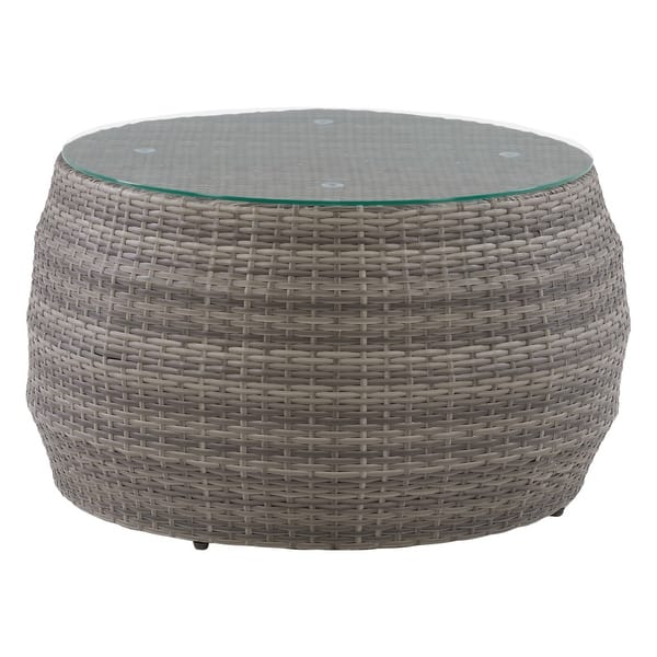 slide 2 of 5, CorLiving Round Coffee Table in Blended Grey Frame