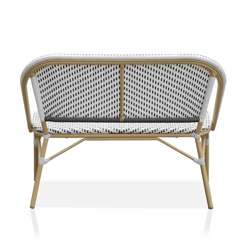 Ariel Beach Natural Tone Aluminum Patio Bench by Furniture of America