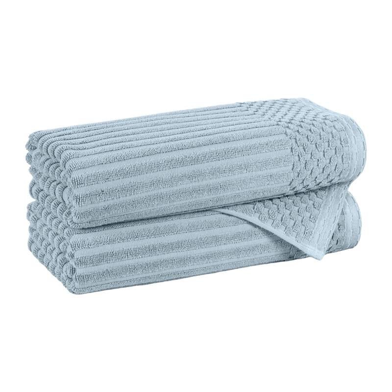 Superior Soho Ribbed Cotton Bath Towel Set of 2