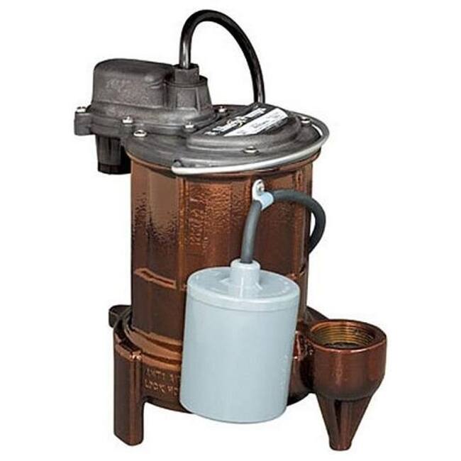 Liberty Pumps 1/3 HP Cast Iron Submersible Sump Pump with Piggyback - Natural