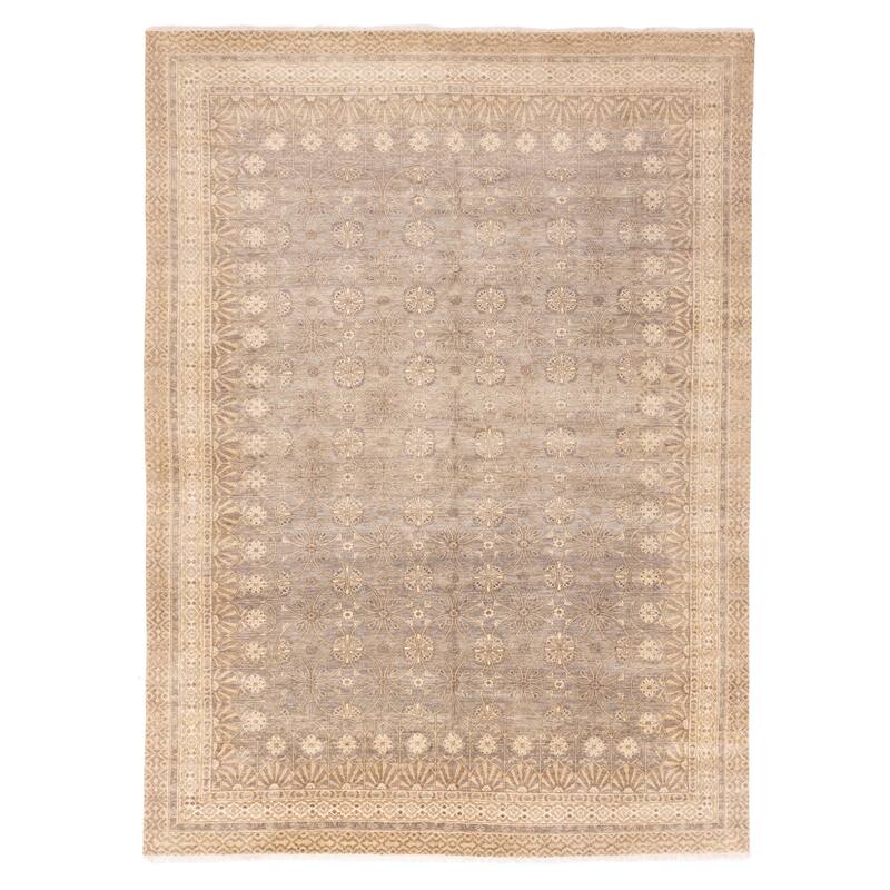ECARPETGALLERY Hand-knotted Mirzapur Dark Grey Wool Rug - 8'11 x 12'0