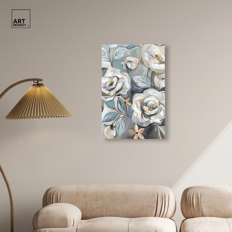 Grey Delight Canvas by Art Remedy, Gallery Wrapped