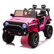 preview thumbnail 20 of 22, 24V Kids Ride On 2 Seaters Electric Car, Kids Ride On Truck With 2.4G Remote Control,4-wheel Suspension, Parents Control Pink