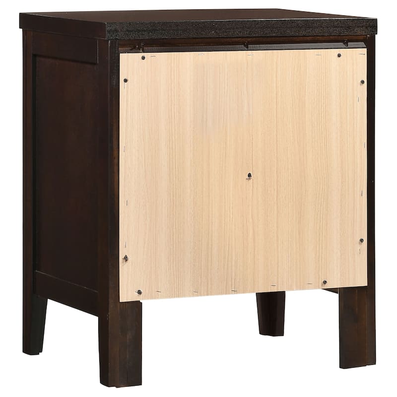 Carlton 2-drawer Wood Nightstand Cappuccino