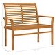 preview thumbnail 9 of 8, vidaXL Patio Bench with Bright Green Cushion 44.1" Solid Teak Wood - 44.1" x 21.7" x 37"