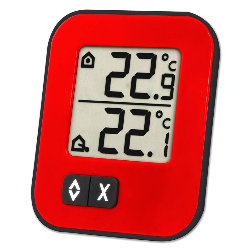 TFA Small Red Digital Indoor & Outdoor Thermometer Bed Bath & Beyond