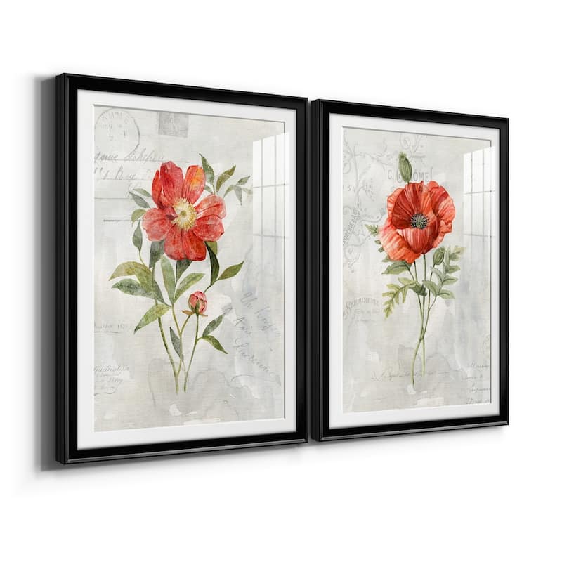 Linen Peony Premium Framed Print - Ready to Hang