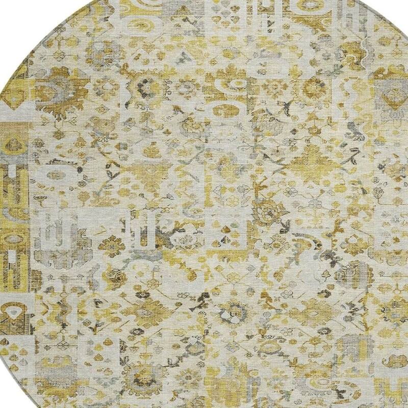 HomeRoots Patchwork Traditional Rectangle Outdoor Rug